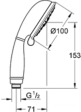 Душевая лейка Grohe Tempesta Rustic 100 27608001