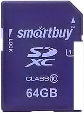 Карта памяти Smart Buy SDXC UHS-I U1 Class 10 64GB (SB64GBSDXC10) Карта памяти Smart Buy SDXC UHS-I U1 Class 10 64GB (SB64GBSDXC10)