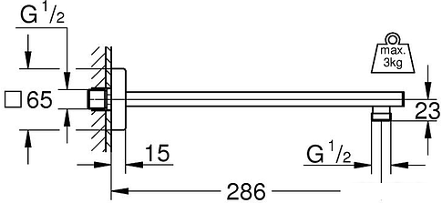 Держатель верхнего душа Grohe Rainshower 27709000