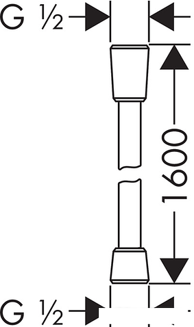 Душевой шланг Hansgrohe Comfortflex 28168000
