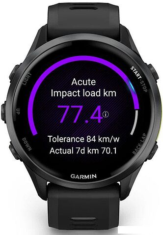 Умные часы Garmin Forerunner 970 47 мм (темно-серый/серый)