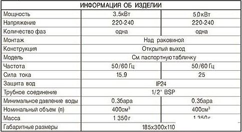 Проточный электрический водонагреватель-кран Atmor Classic 501 5 KW tap