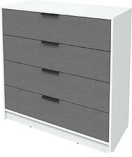 Комод Интерлиния Концепт КТ-К100 Глосс (белый платинум/дуб серый)