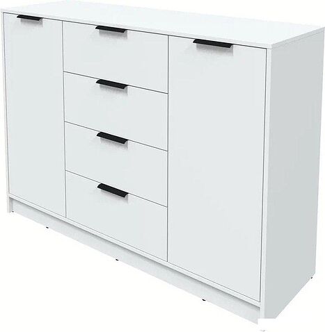 Тумба Интерлиния Концепт КТ-Т140 (белый платинум/белый платинум)