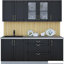 Готовая кухня Интерлиния Мила Крафт 2.0Б (дуб английский)