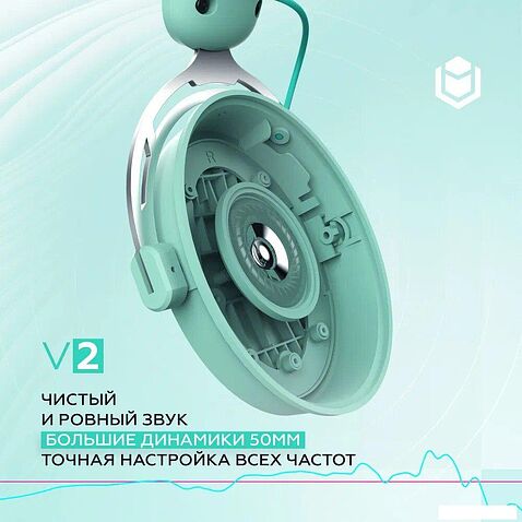 Наушники IO by Red Square Graphite v2 (бирюзовый/белый)