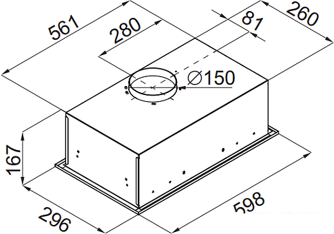 Кухонная вытяжка MAUNFELD Fantasy 1000ST 60 (черный)
