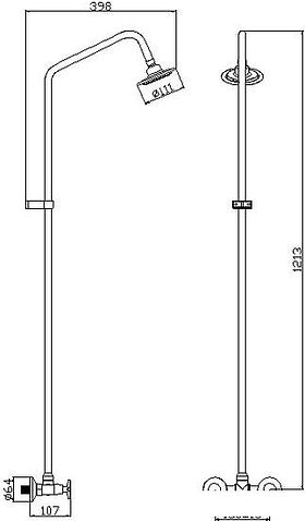 Верхний душ Potato B35-350