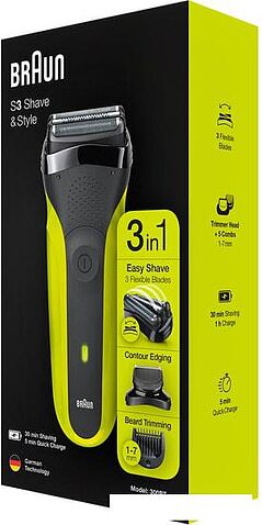 Электробритва Braun Series 3 Shave&Style 300BT (зеленый)