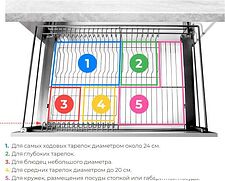 Сушилка для посуды Boyard Mira KRS06/1/3/600/GRPH