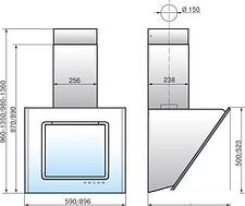 Кухонная вытяжка Elikor Оникс 90П-1000-Е4Д (бежевый)