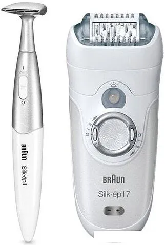 Эпилятор Braun Silk-epil 7 7-561 Wet & Dry + Триммер Braun FG1100