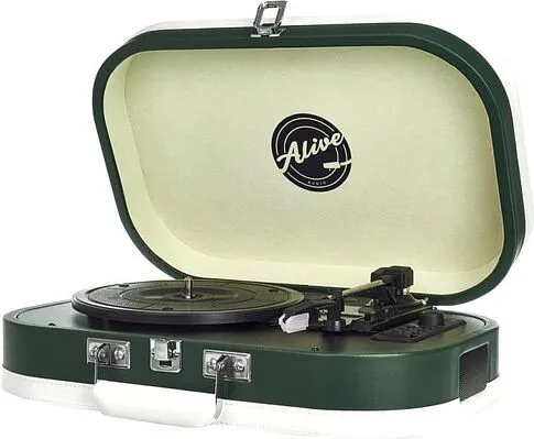 Виниловый проигрыватель Alive Audio Vintage (темно-зеленый)
