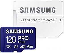 Карта памяти Samsung PRO Plus microSDXC 128GB MB-MD128SA/EU (с адаптером) Карта памяти Samsung PRO Plus microSDXC 128GB MB-MD128SA/EU (с адаптером)