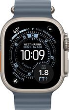 Умные часы Apple Watch Ultra 3 LTE 49 мм (титановый корпус, природный/синий, ремешок из эластомера)