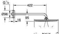 Верхний душ Grohe Rainshower Cosmopolitan 310 [26257000]