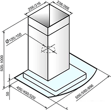 Кухонная вытяжка Elikor Кристалл 50Н-430-К3Г