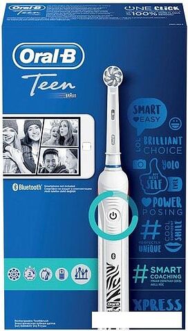 Электрическая зубная щетка Oral-B Smart 4 4000N Teen D601.523.3 (белый)