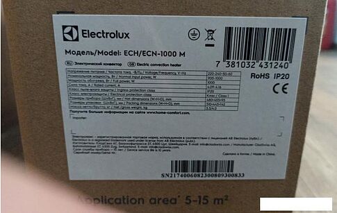 Конвектор Electrolux ECH/ECN-1000 M