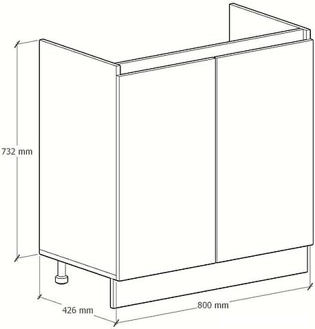 Шкаф напольный Артём-Мебель Мэри 800мм СН-114.215 (белый)