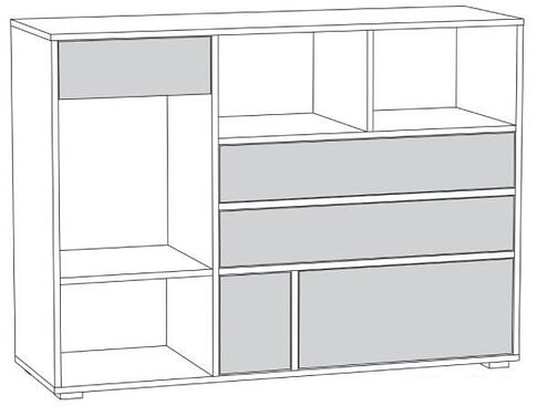 Комод Mobi Вайс 10.104 (морское дерево К 015PW-камень т.-0244 SU-белый пр.)