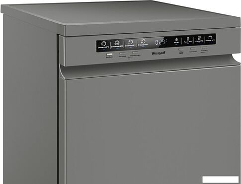 Отдельностоящая посудомоечная машина Weissgauff DW 6038 D Dual Wash Silver