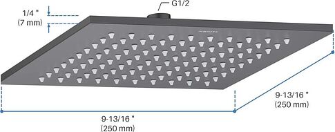 Верхний душ Aquatek AQ2076MB (черный матовый)