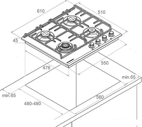 Варочная панель KUPPERSBERG FS 603 W Silver