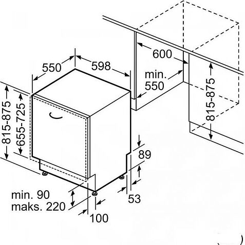 Встраиваемая посудомоечная машина Bosch SMV4HAX19E