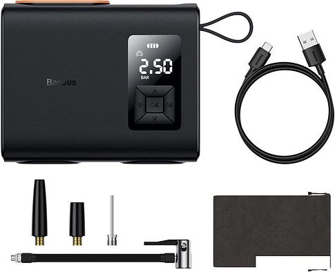 Автомобильный компрессор Baseus Mega EnergyPump Series Dual Cylinder Wireless Inflator