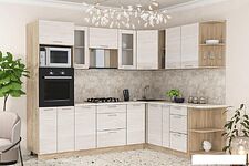 Готовая кухня Интерлиния Мила 1.88x2.6 правая (вудлайн кремовый/вудлайн кремовый/малага) Готовая кухня Интерлиния Мила 1.88x2.6 правая (вудлайн кремовый/вудлайн кремовый/малага)