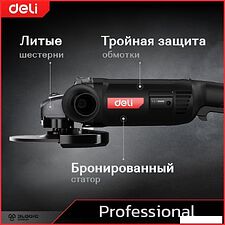 Угловая шлифмашина Deli DE-JM180-1E