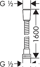 Душевой шланг Hansgrohe Metaflex 28266000