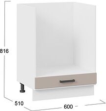 Шкаф напольный Трия Лорас 1Н6Б (белый/холст латте)