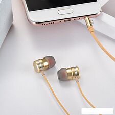 Наушники с микрофоном Hoco M16 (золотистый)