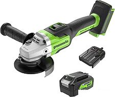 Угловая шлифмашина Greenworks GD24AGK4 3200207UB (с 1-м АКБ 4Ач) Угловая шлифмашина Greenworks GD24AGK4 3200207UB (с 1-м АКБ 4Ач)