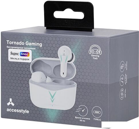 Наушники AccesStyle Tornado Gaming (белый)