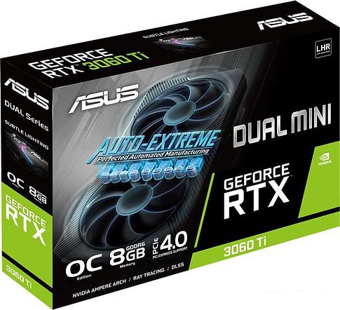 Видеокарта ASUS Dual GeForce RTX 3060 Ti V2 Mini OC Edition 8GB GDDR6