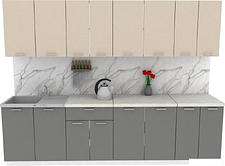 Готовая кухня ЭлиГард Lion 2.8 (персидский жемчуг/дымчатый алмаз/королевский опал)