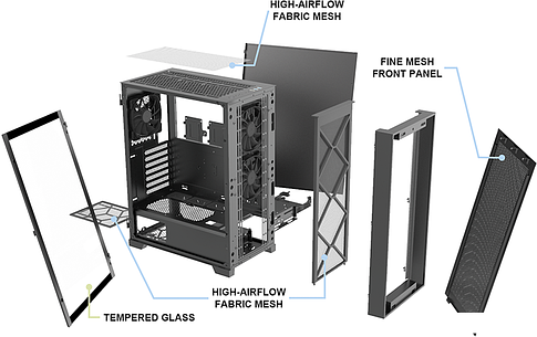 Корпус Montech AIR 1000 Lite (черный)