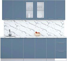 Кухонный модуль Интерлиния Мила Пластик 2.3 Б (арктический/арктический/белый гранит)