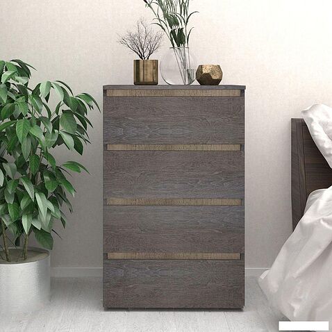 Комод Кортекс-мебель Бари 60 4ш (береза/береза/дуб сонома)