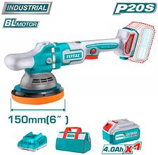 Полировальная машина Total TAPLI20151 (с 1-им АКБ, сумка)