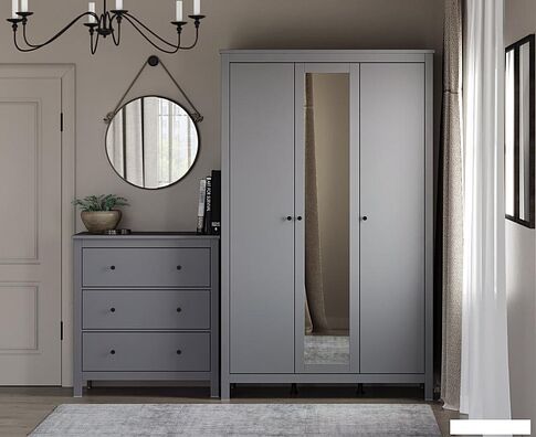 Комод Mio Tesoro Сага 3 ящика 2.08.02.020.4 (серый)