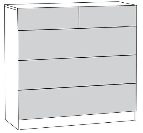 Комод Mobi Ливерпуль 10.103 (белый-ясень ваниль НМ-1012-100 ПВХ)