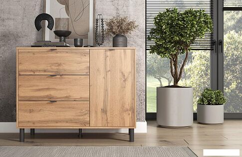 Тумба ЭлиГард Mone 1D3S (дуб вотан)