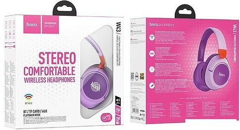 Наушники Hoco W43 (розовый)
