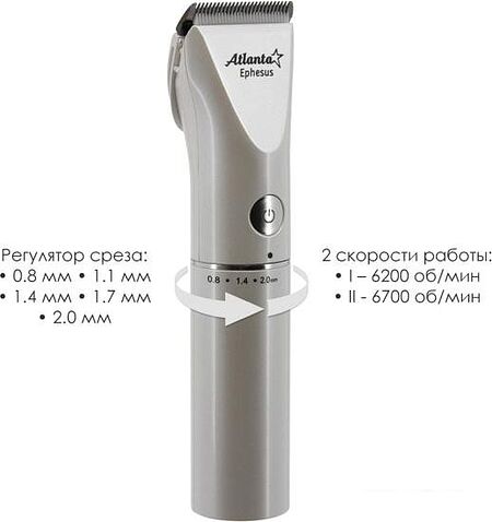 Машинка для стрижки волос Atlanta ATH-6910 (белый)