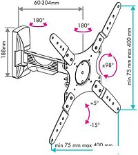 Кронштейн VLK TRENTO-23 (черный) Кронштейн VLK TRENTO-23 (черный)