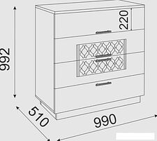 Комод Rinner Тиффани М23 (текстурный белый)